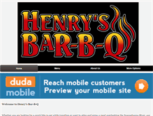 Tablet Screenshot of henrysbarbq.com